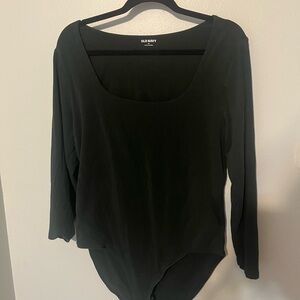 Old Navy Women's Dark Green Long Sleeve Bodysuit